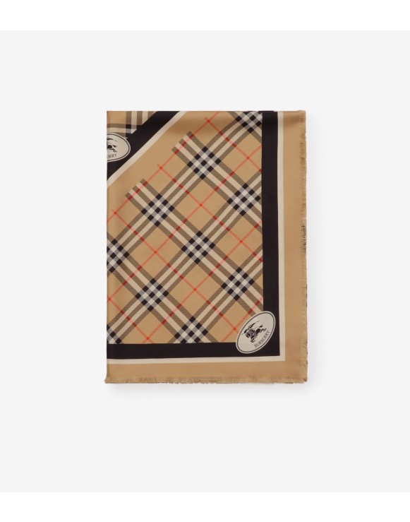 Burberry シルク スカーフ 傘と犬デザイン Burberry シルク スカーフ 傘と犬デザイン