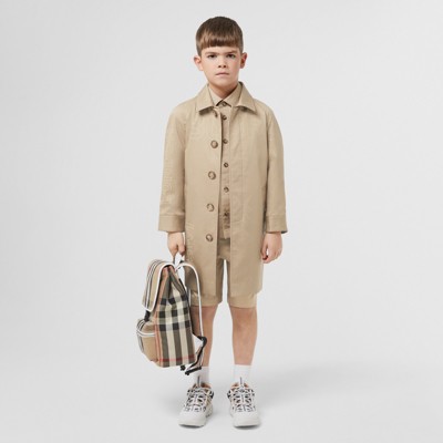 Boys Trench Coats Burberry, Toddler Trench Coat Black And White Blouse