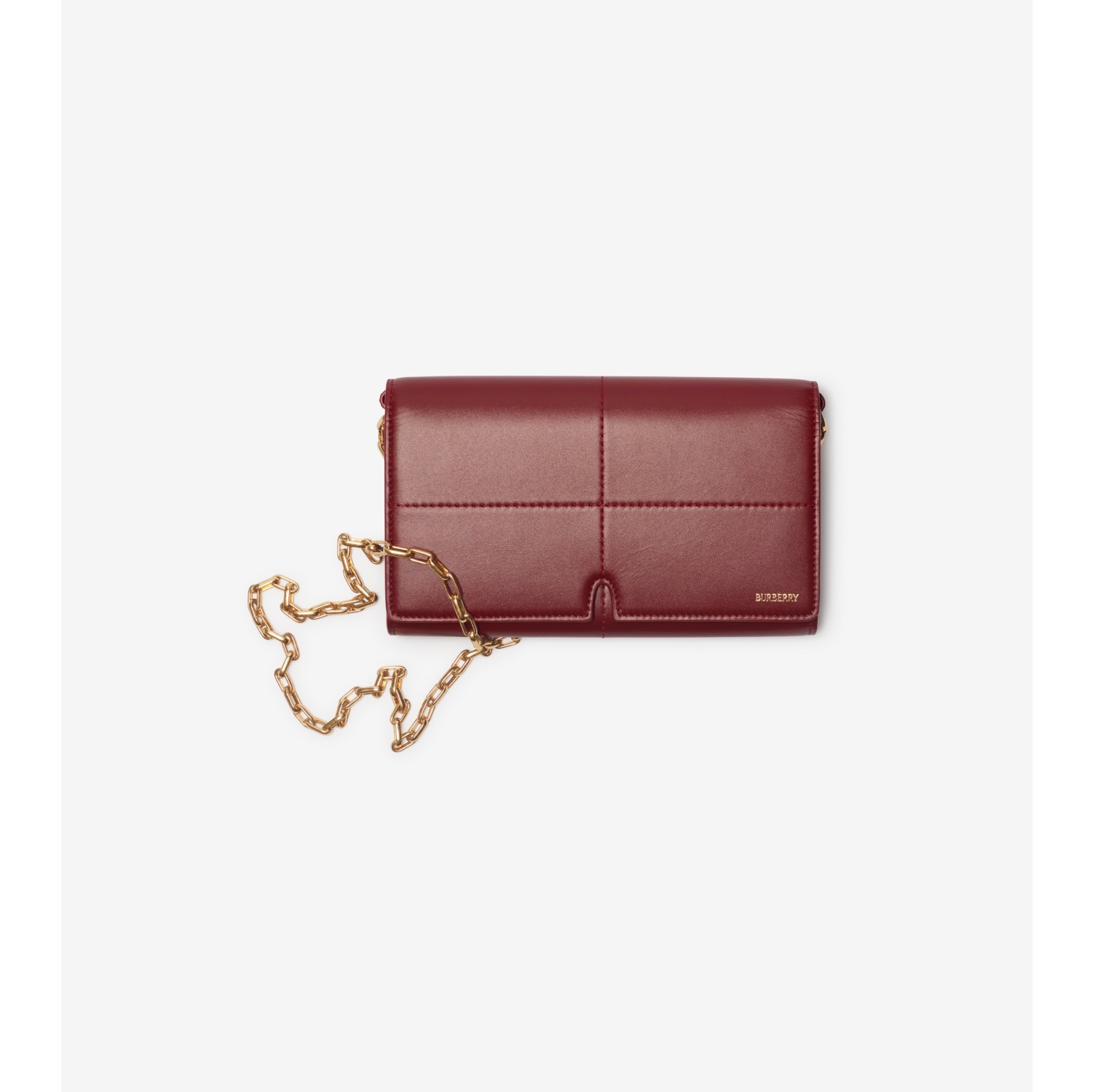 Snip Chain Strap Wallet in Ruby - Women | Burberry® Official