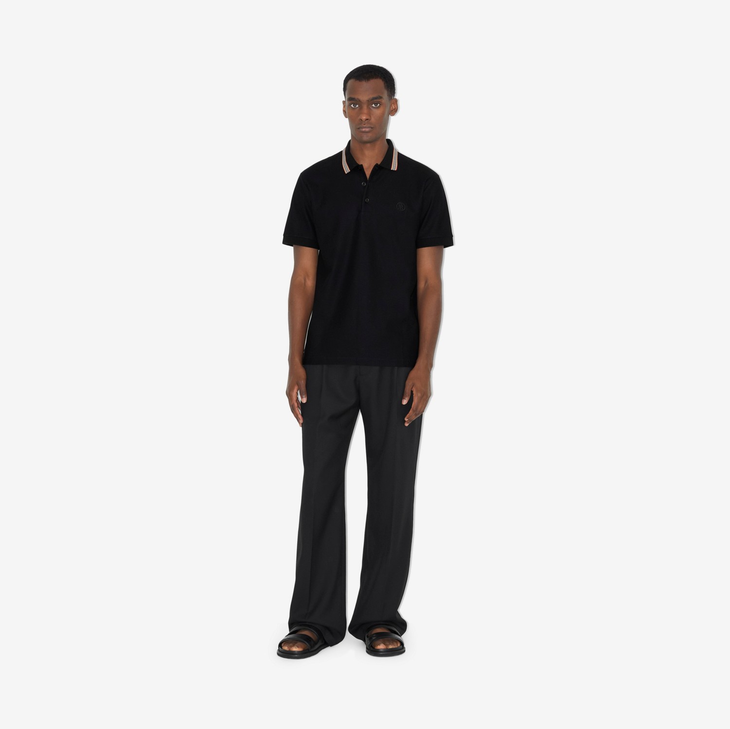 アイコンストライプカラー ポロシャツ (ブラック) - メンズ | Burberry®公式サイト