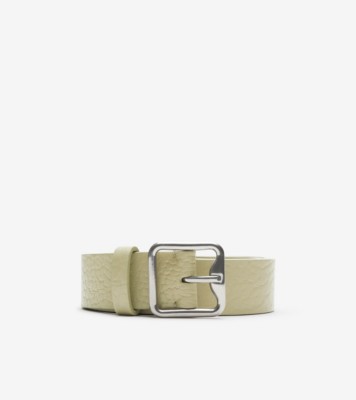 Leather B Buckle Belt In Hunter - Women | Burberry® Official