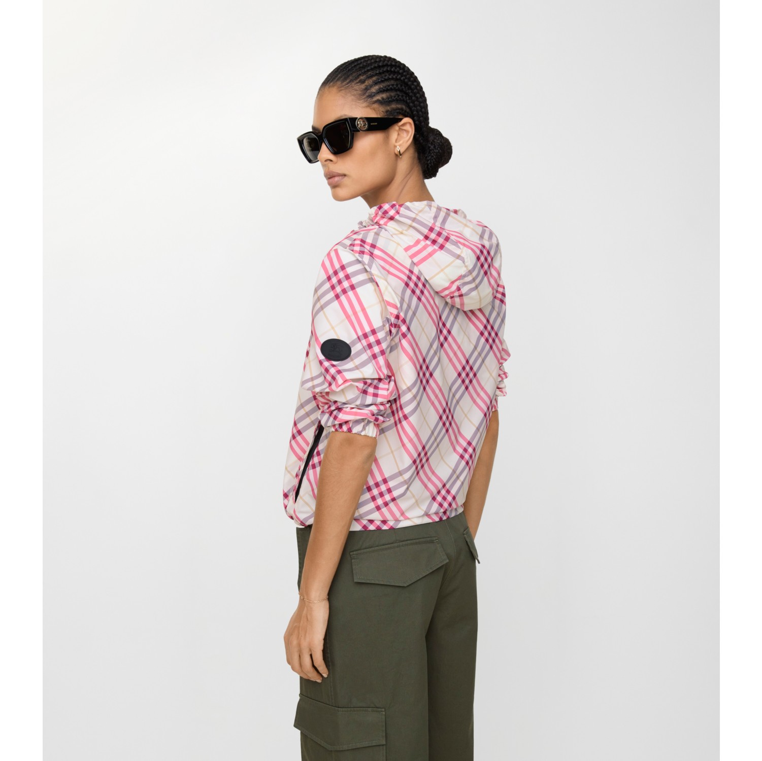 Check Salcombe Hooded Jacket​ in AUBERGINE PRPL IP CK - Women, Nylon | Burberry® Official