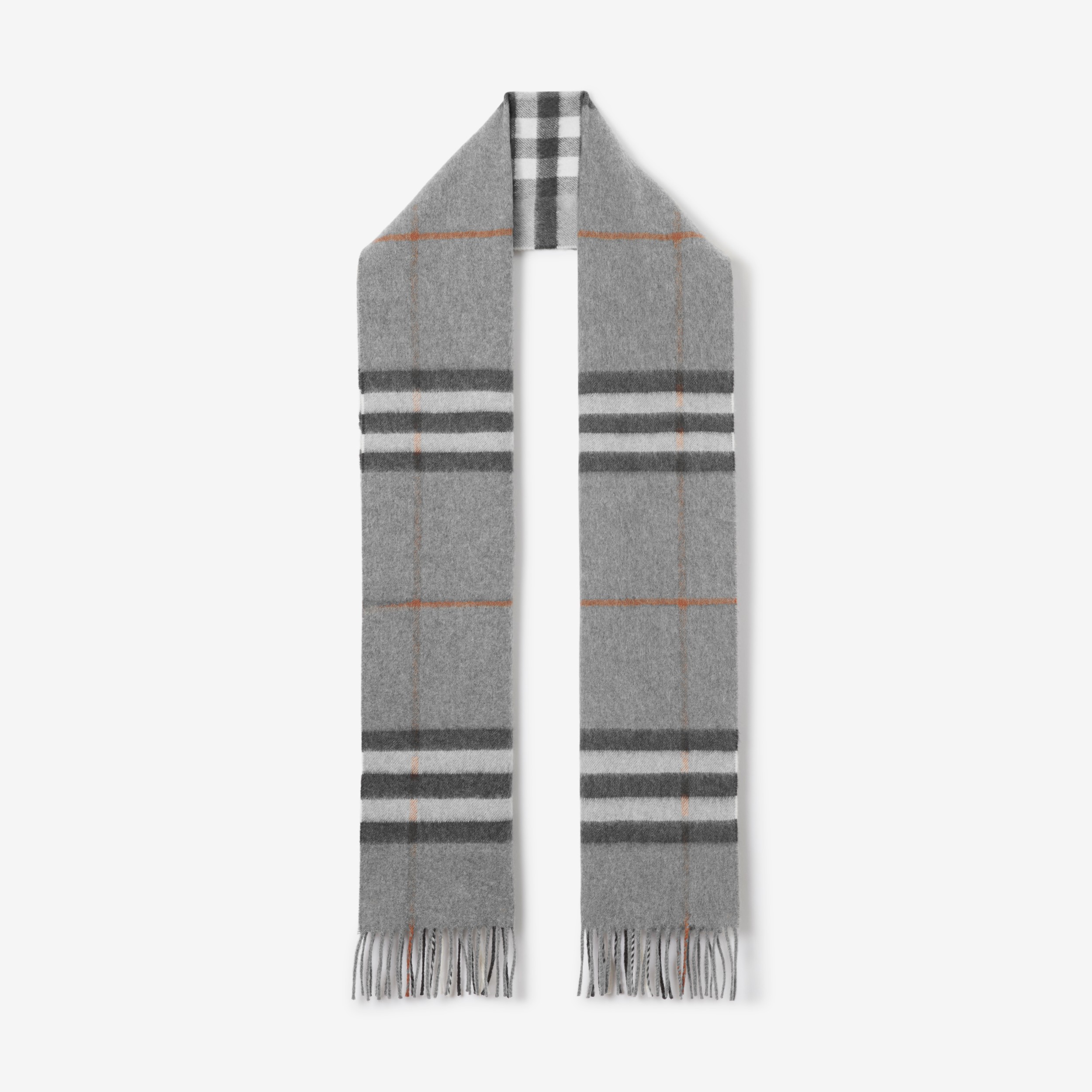 The Burberry Check Cashmere Scarf in Grey | Burberry® Official - 1