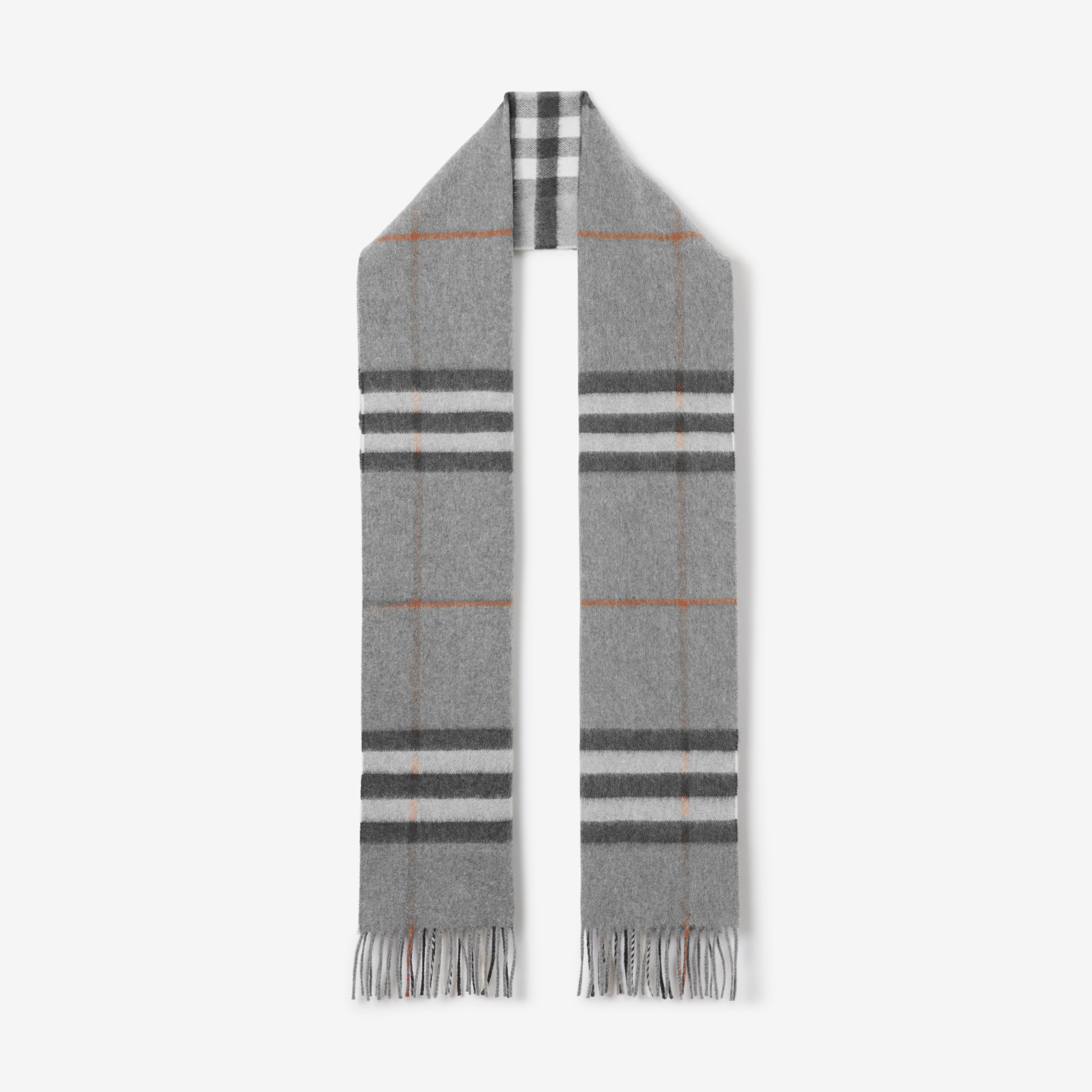 Écharpe en cachemire Burberry Check (Gris) | Site officiel Burberry®