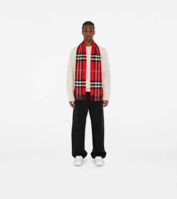 【関税＆送料込み】Burberry Checked Cashmere Scarf Check Cashmere Scarf in Dark charcoal | Burberry® Official