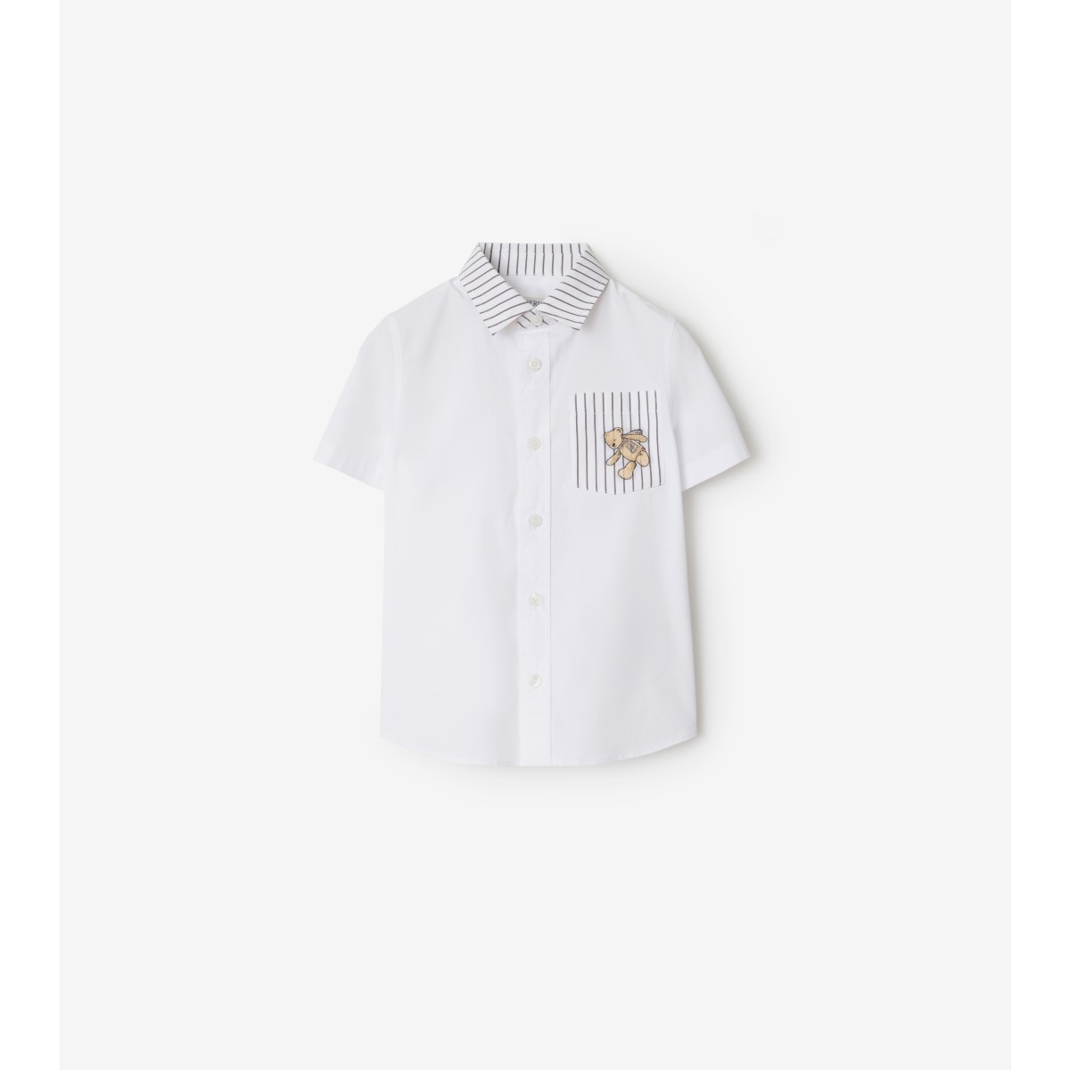 Burberry Thomas Bear Striped Cotton Shirt