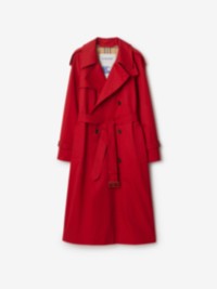 Long Castleford Trench Coat in colour Currant