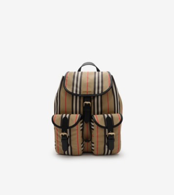 Icon Stripe Nylon Backpack in Archive beige - Women | Burberry® Official