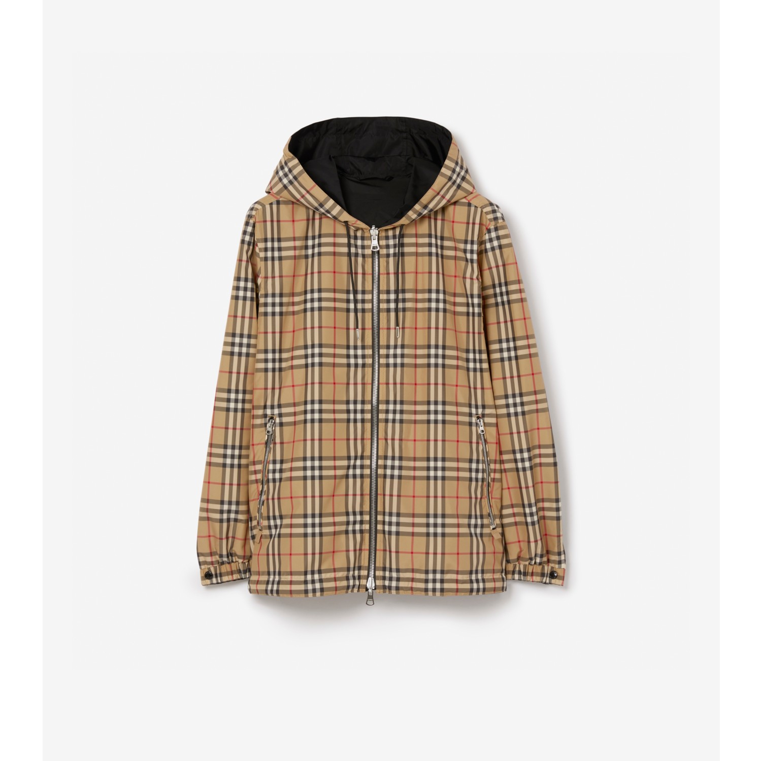 Reversible Check Jacket in Archive beige Men Burberry Official