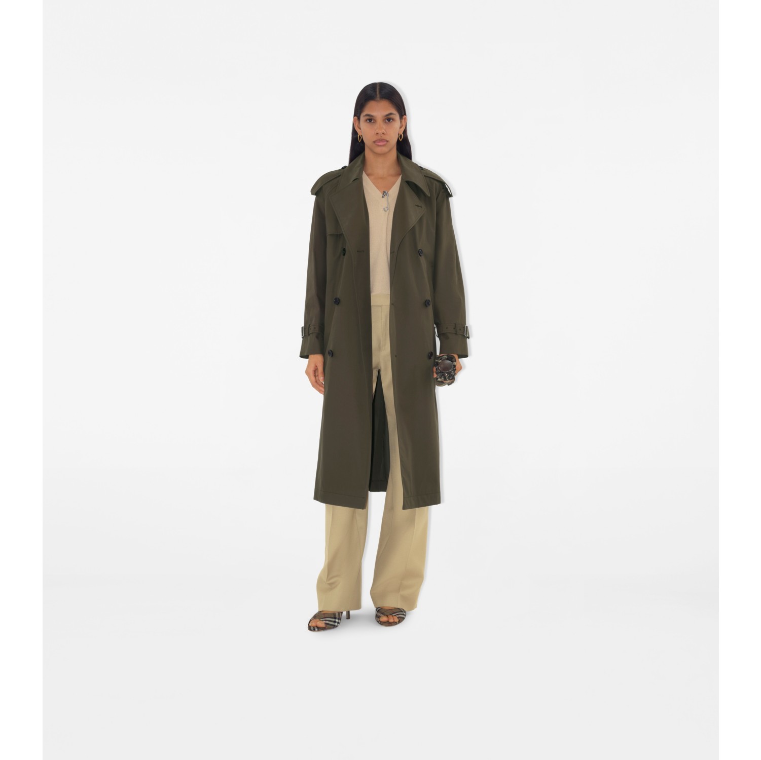 Long Gabardine Castleford Trench Coat