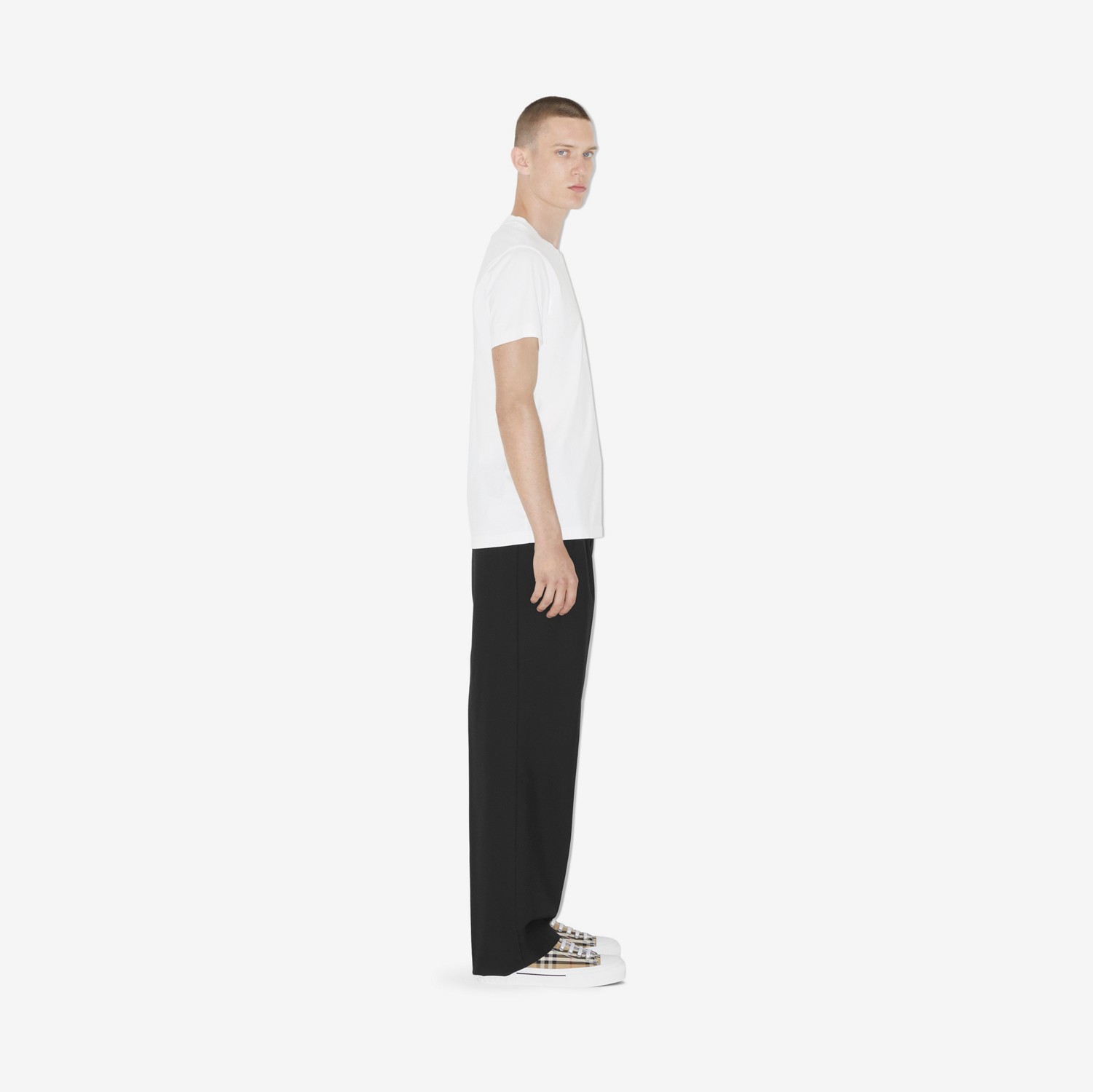 モノグラムモチーフ コットンTシャツ (ホワイト) - メンズ | Burberry®公式サイト