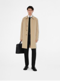 Model wearing Mid-length Camden trench coat 