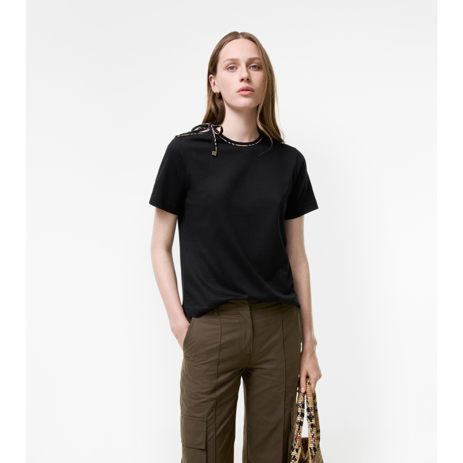 タイスリーブ コットンTシャツ