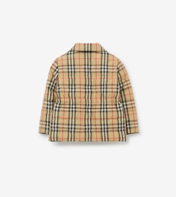Burberry Taupe amp; Yellow Check Coat
