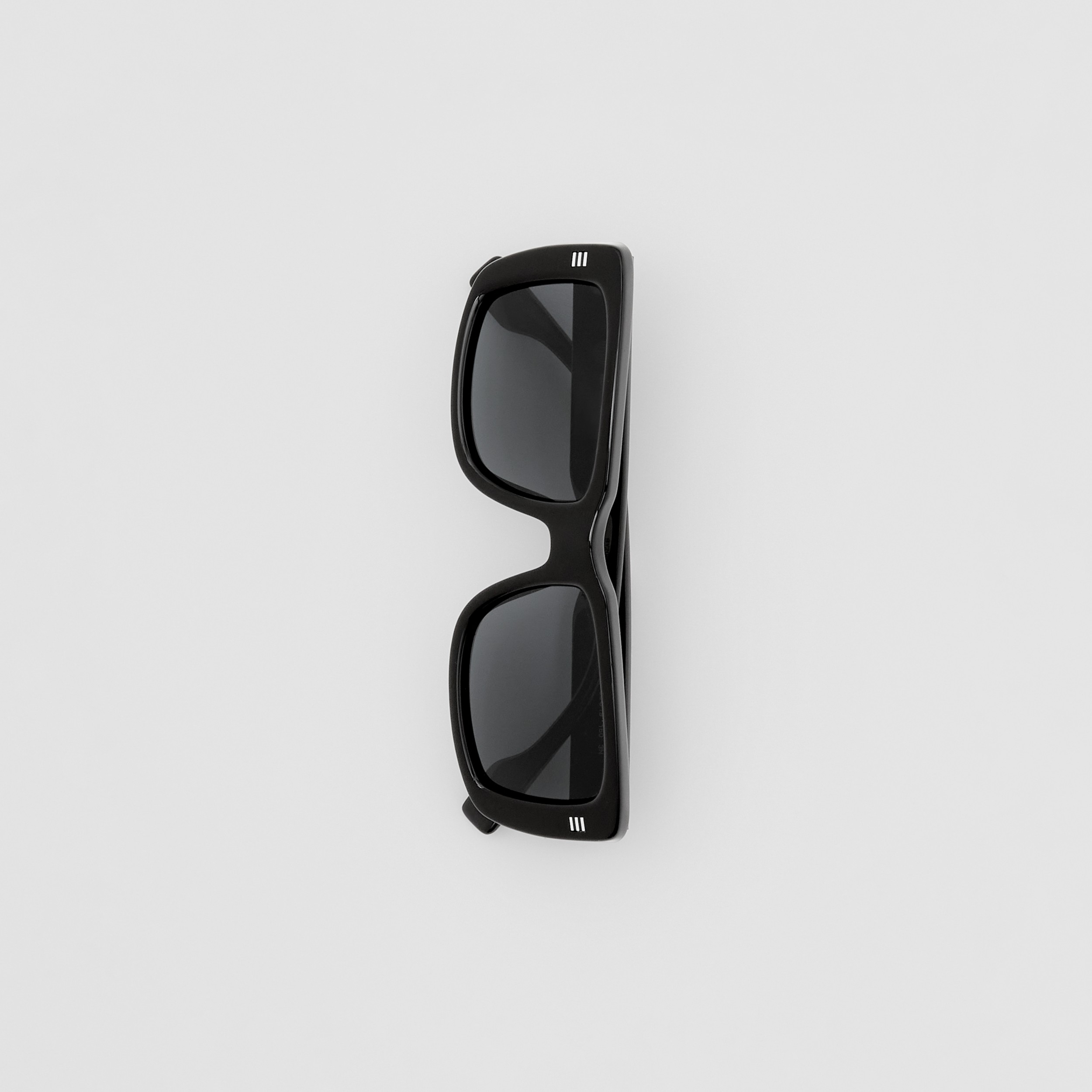 Logo Detail Rectangular Frame Sunglasses in Black Men Burberry