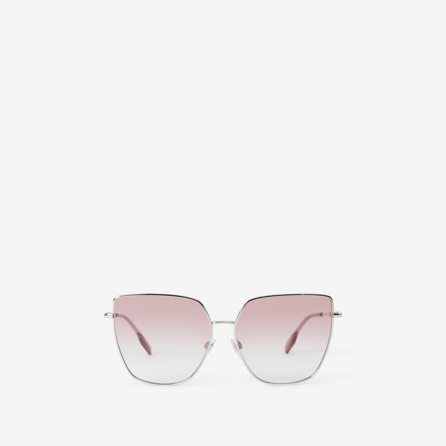 Oversized Cat-eye Frame Sunglasses in Silver - Women | Burberry® Official