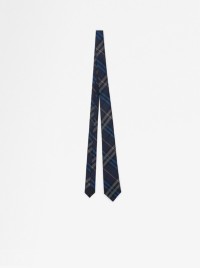 Check Silk Tie in colour Midnight