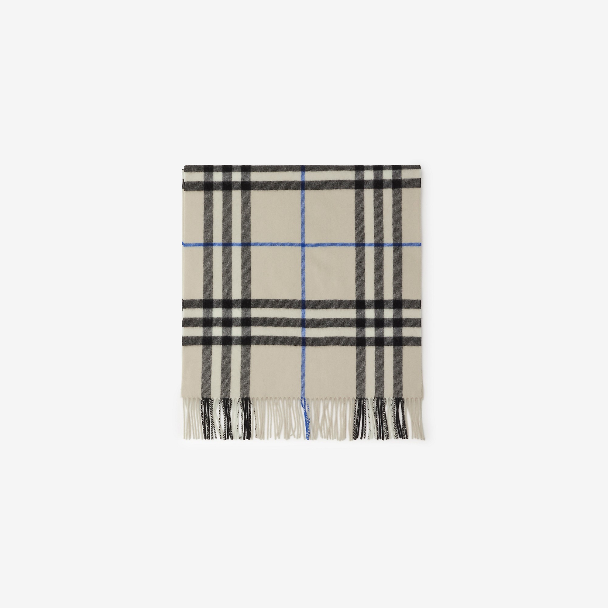 ワイド チェック カシミアスカーフ (ライケン) | Burberry®公式 ワイド チェック カシミアスカーフ (ライケン) | Burberry®公式