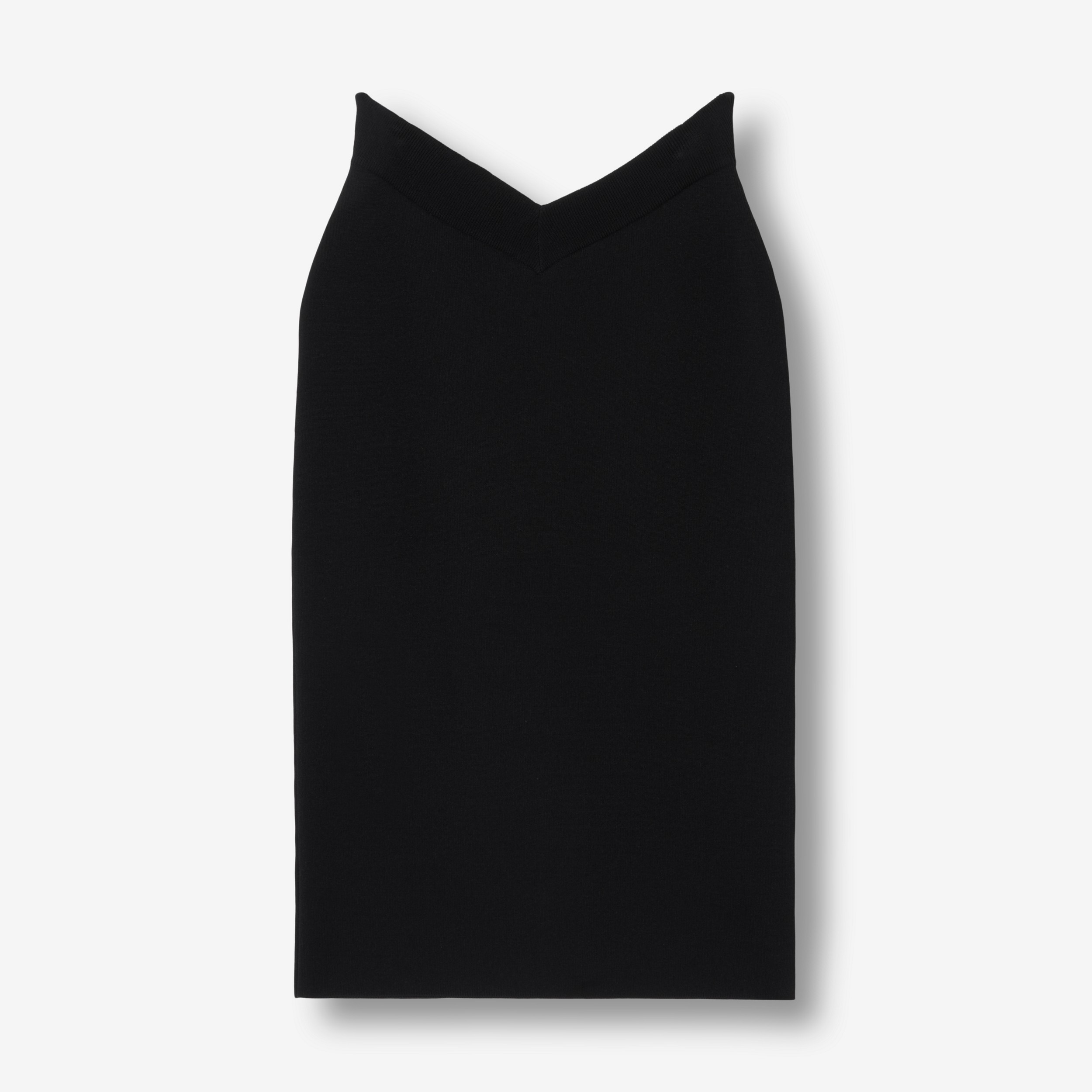 Falda de tubo en punto de mezcla de viscosa (Negro) - Mujer | Burberry® oficial - 1