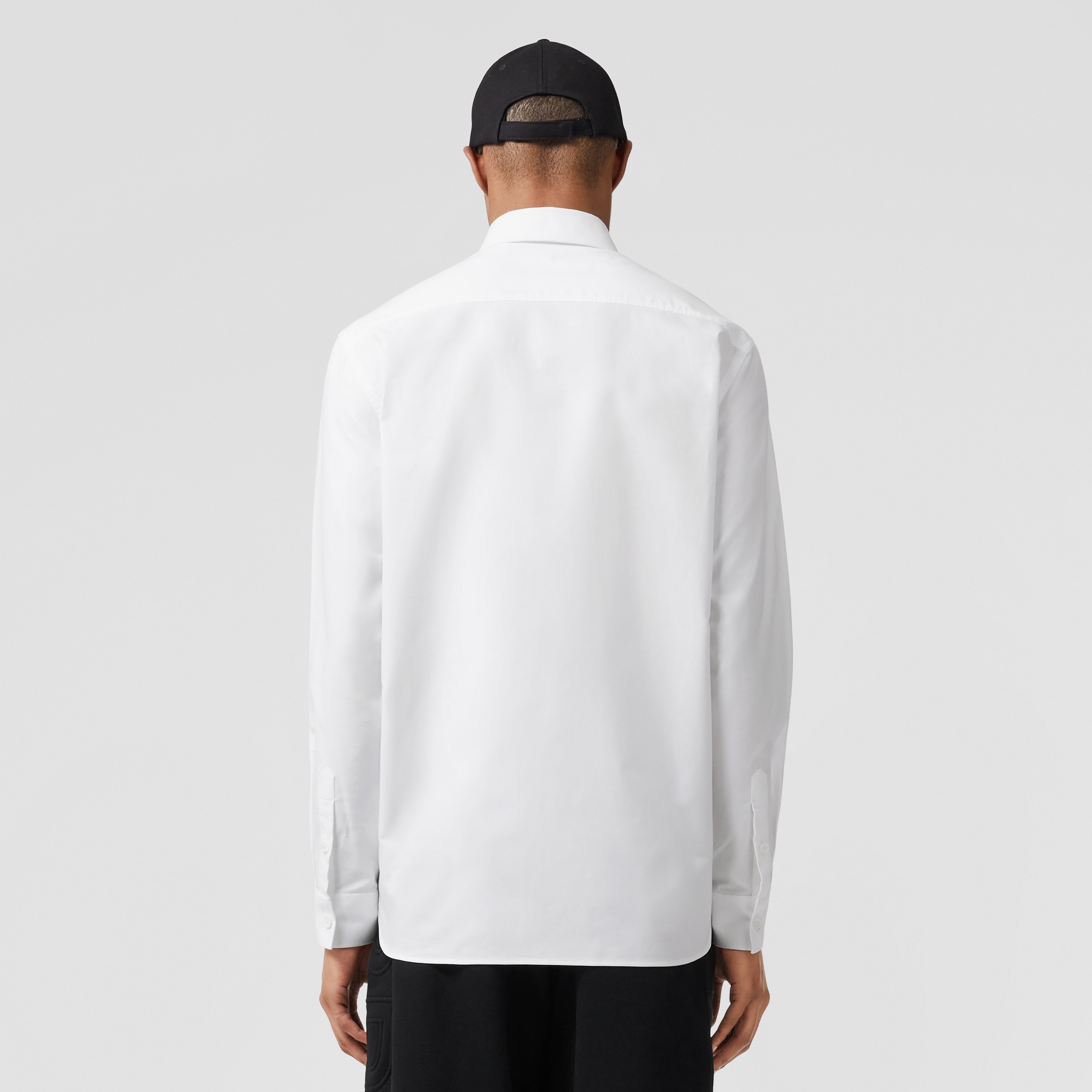 Camisa en algodón Oxford con monograma (Blanco Óptico) - Hombre | Burberry® oficial - 3