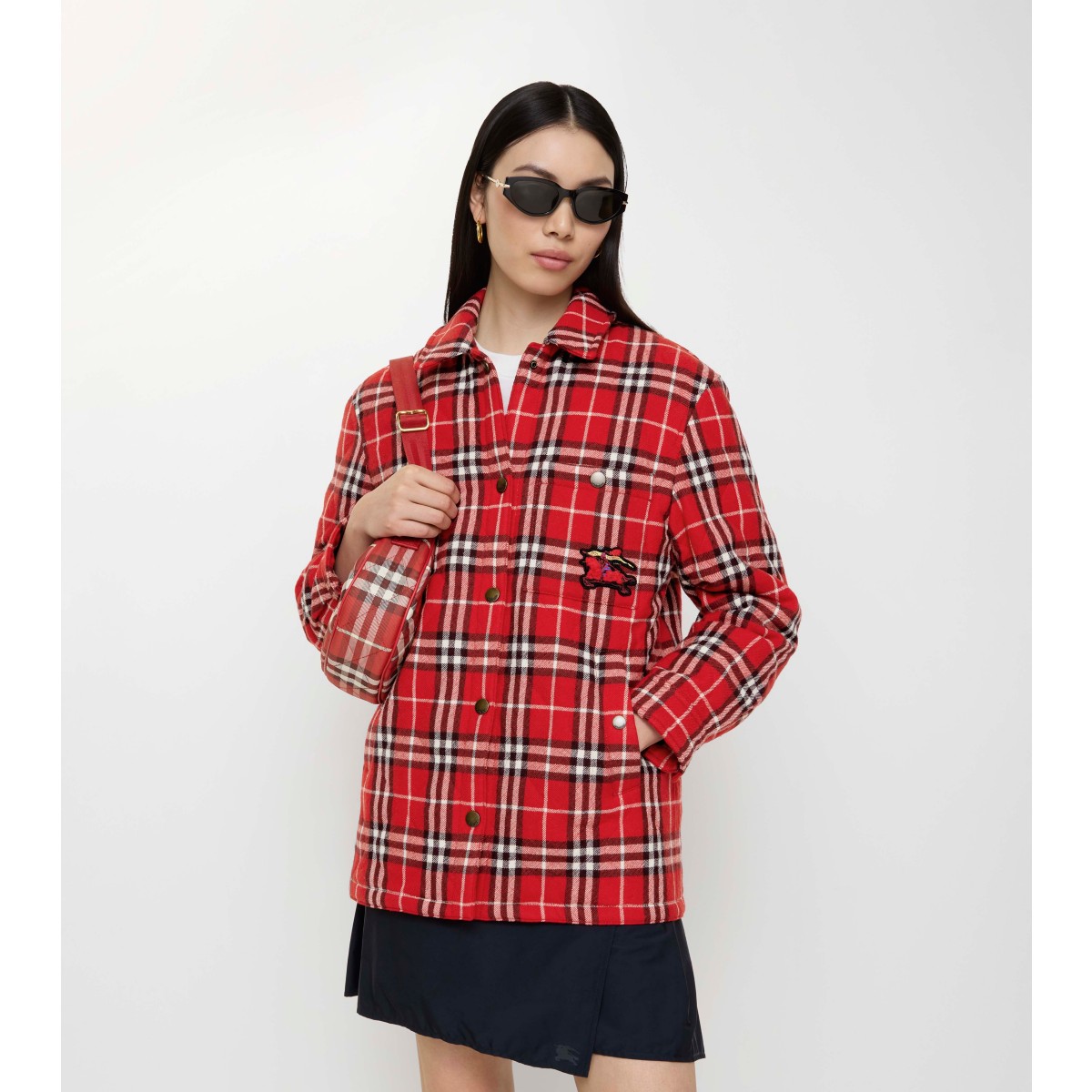  Check Wool Overshirt