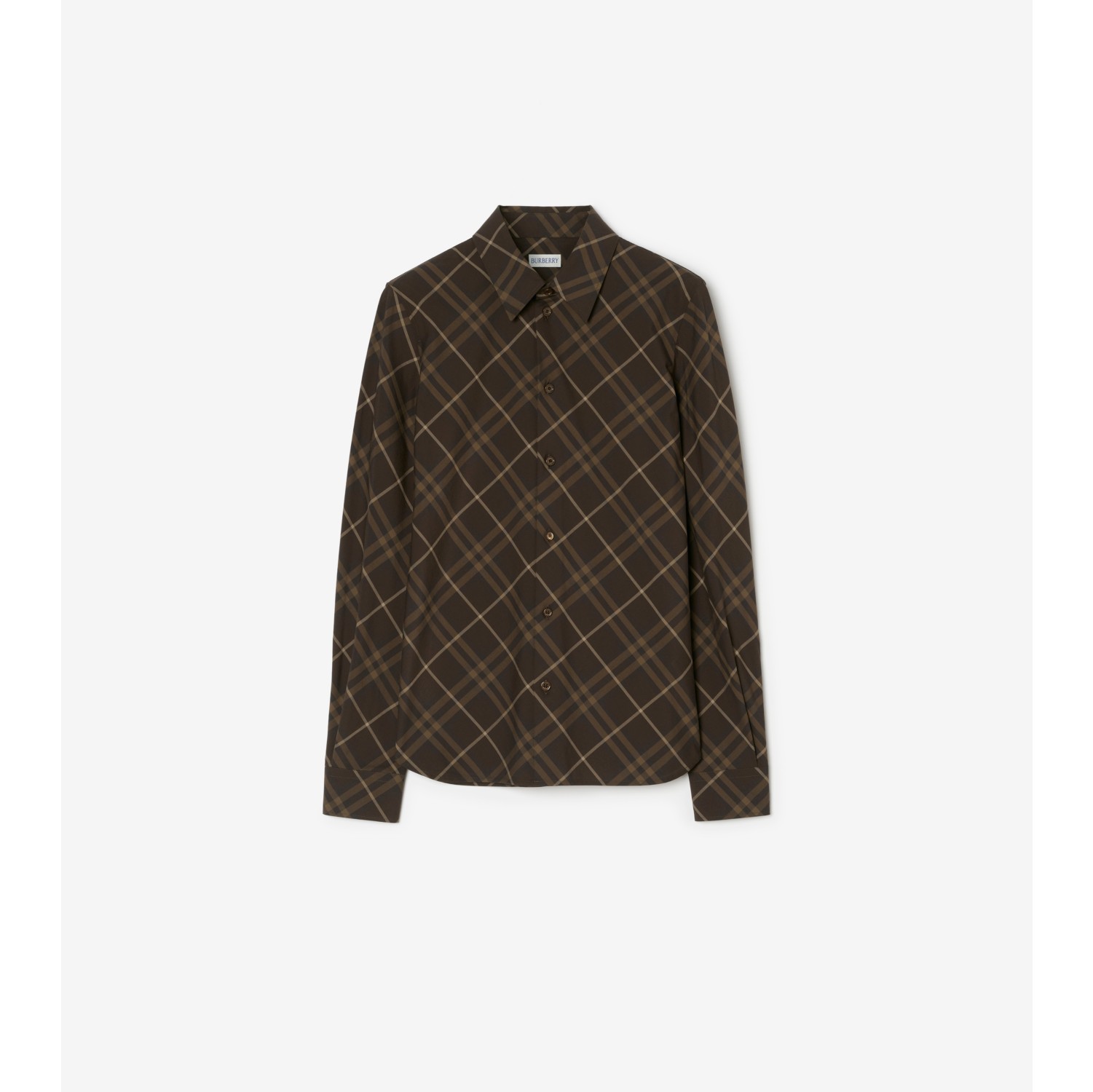 Chemise slim en coton Check