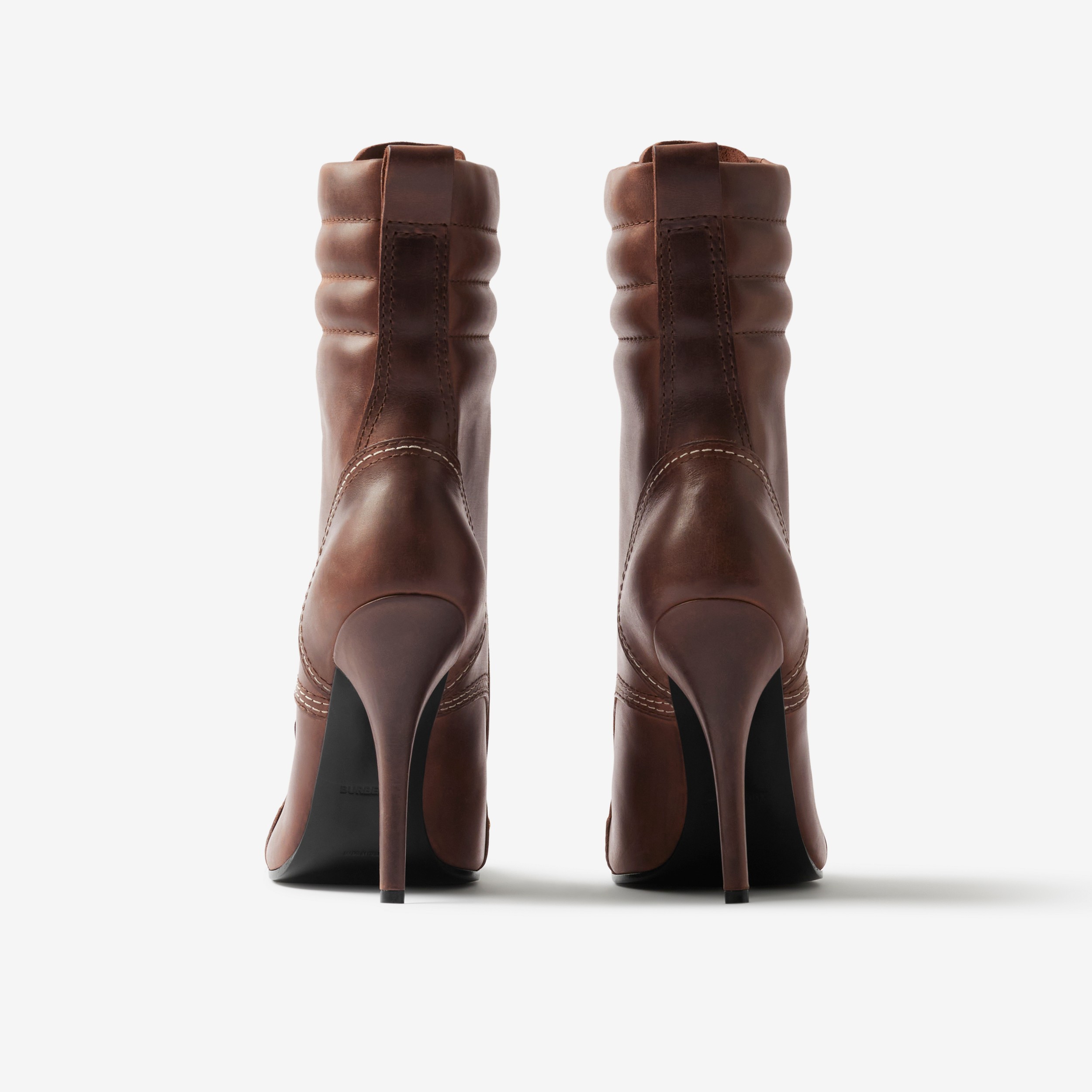 Botas en piel con panel protector para cordones (Teja Oscuro) - Mujer | Burberry® oficial - 3