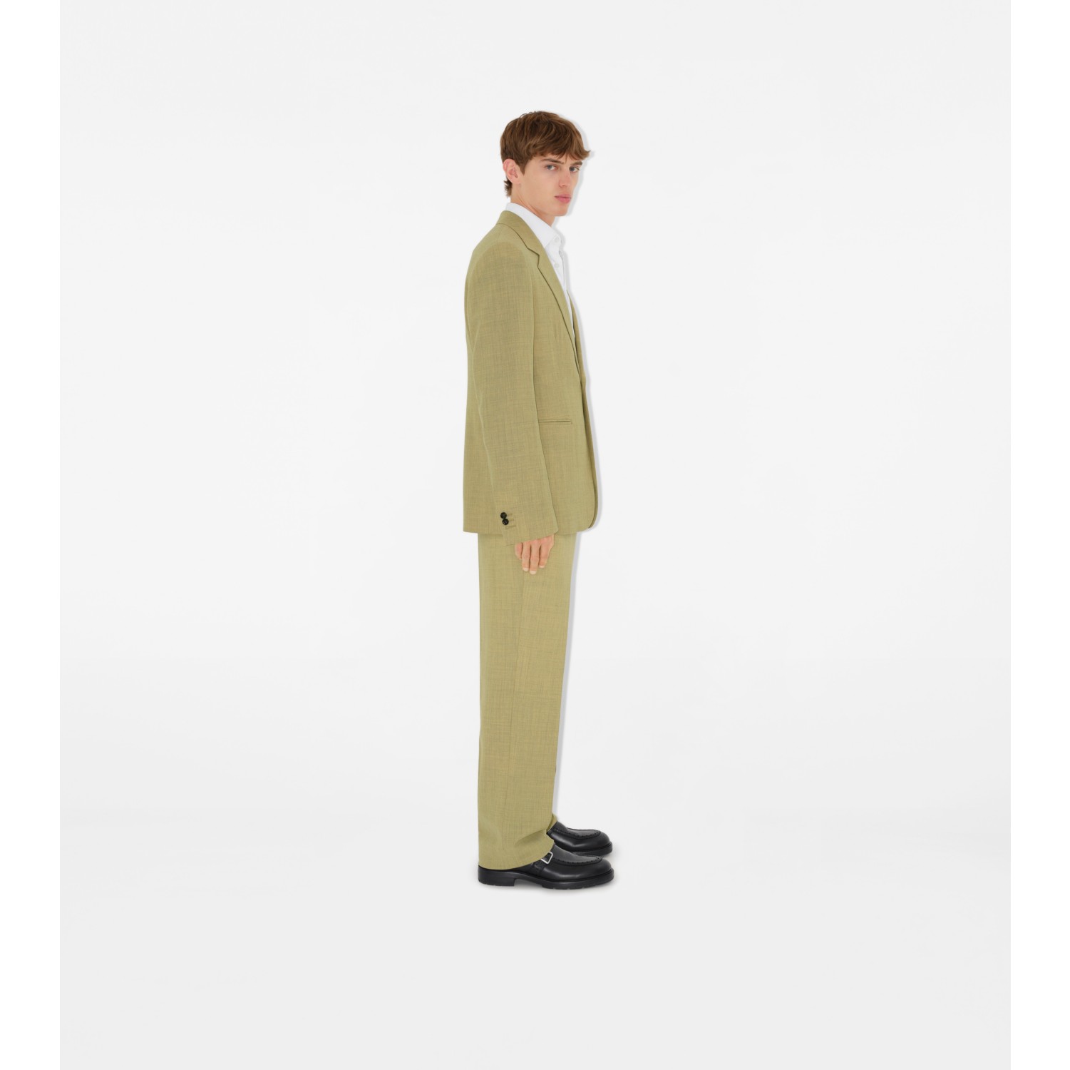 Wool Tailored Trousers in Hunter - Men | Burberry® Official