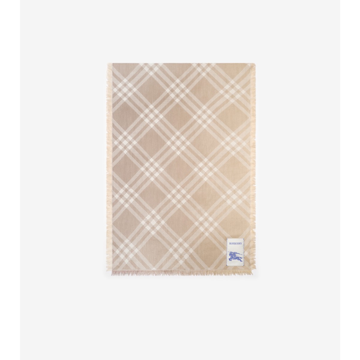  Check Gradient Wool Silk Scarf