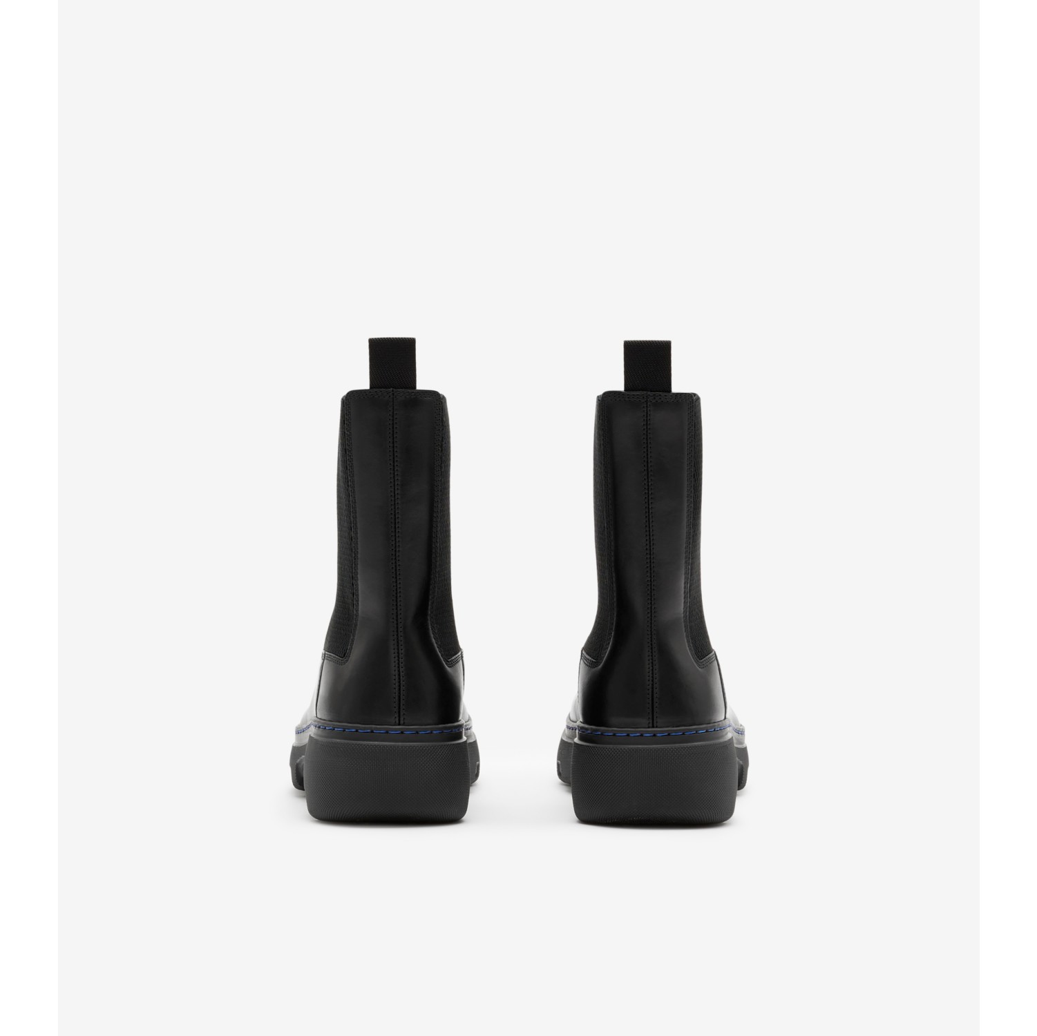 Leather Creeper Chelsea Boots in Black - Women | Burberry® Official