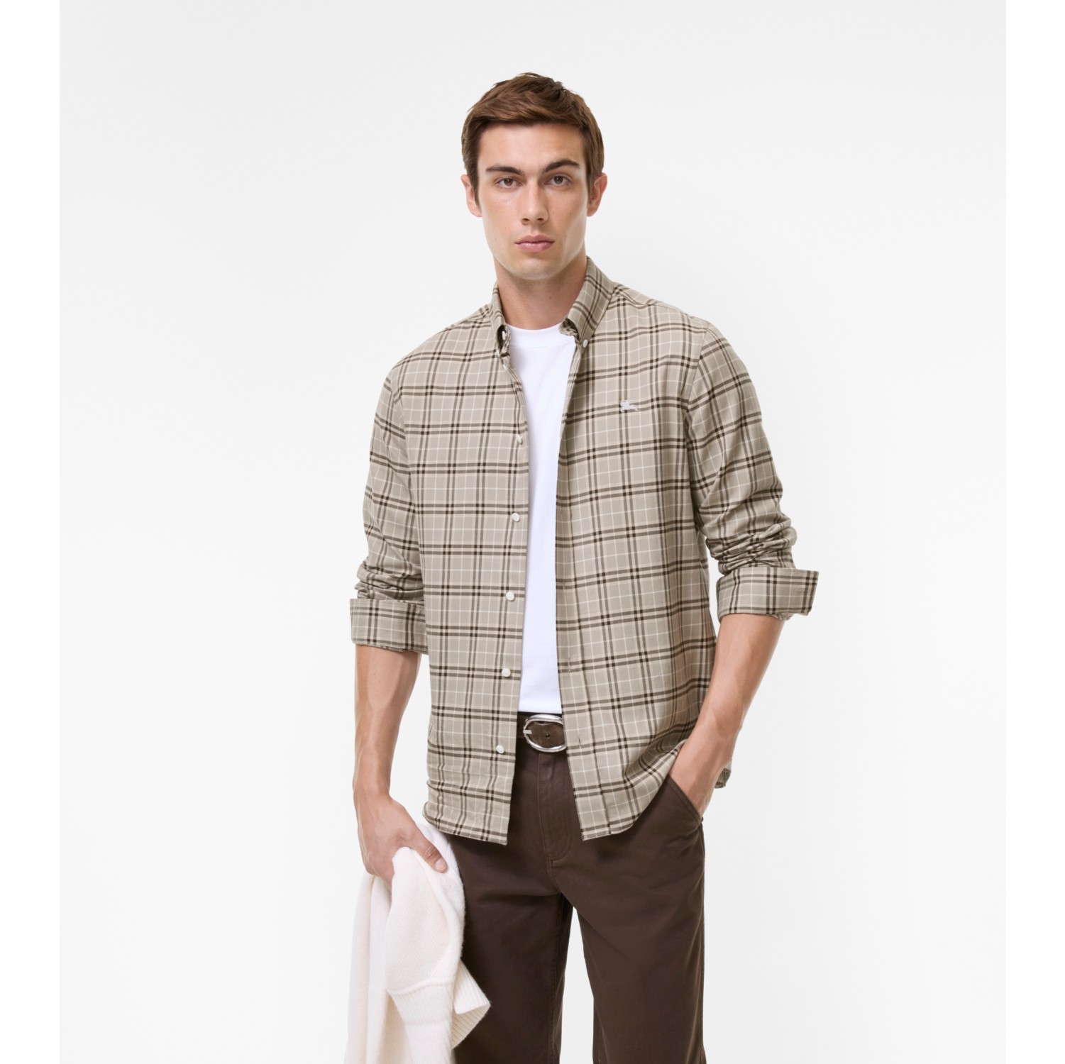 Relaxed Fit Check Cotton Shirt