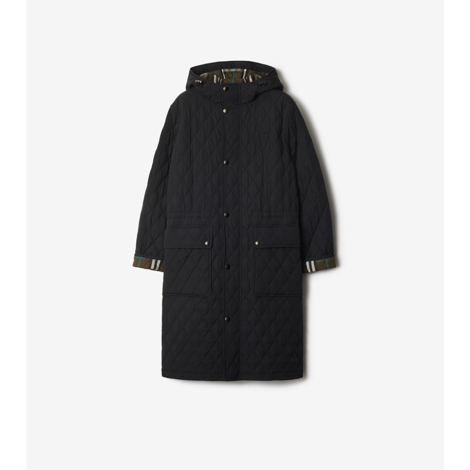 Quilted Nylon Parka in Black snug Women Burberry Official