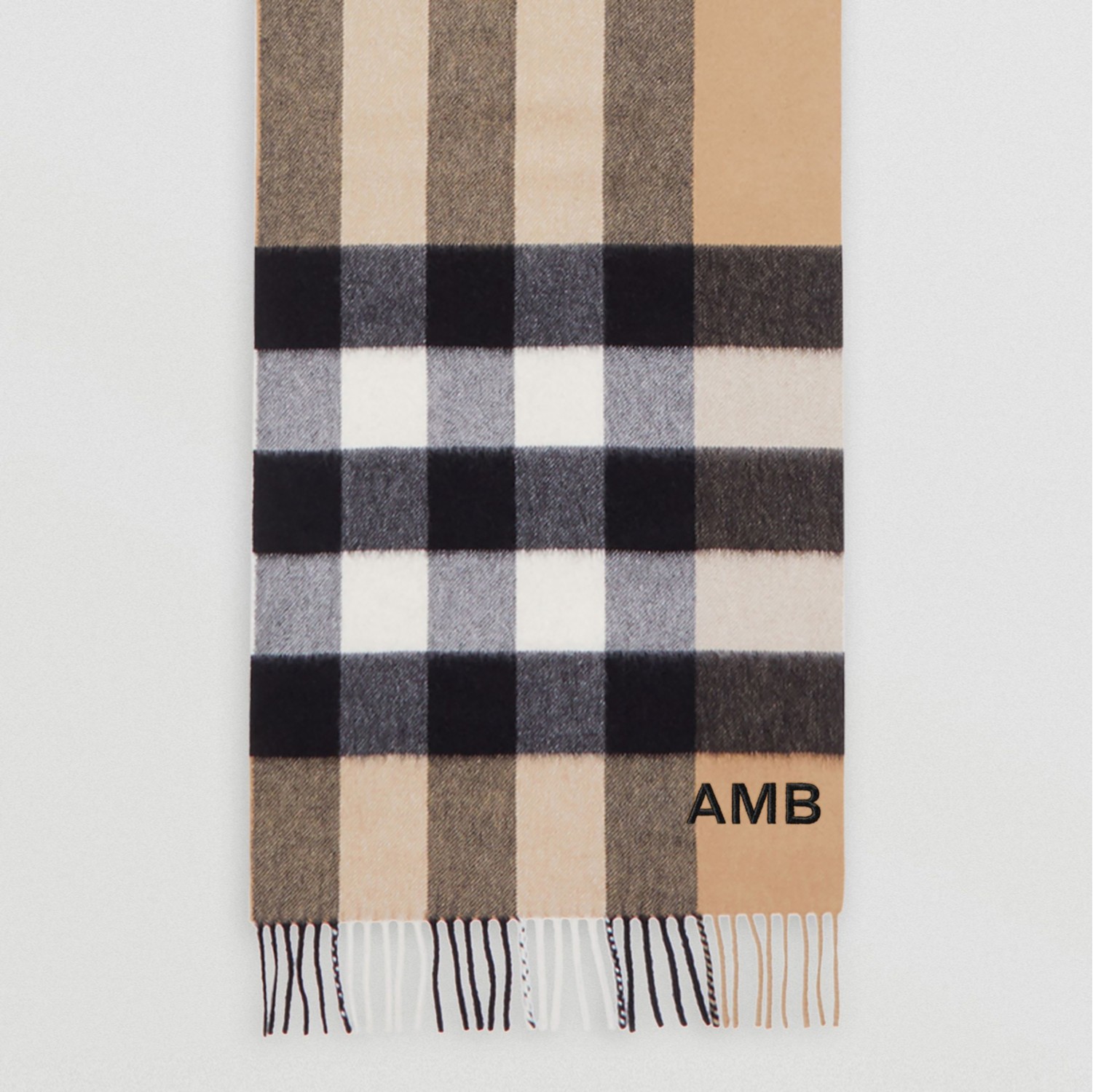 Check Cashmere Scarf in Archive Beige - Children | Burberry® Official