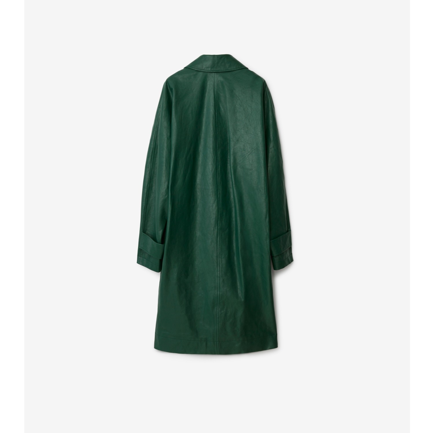 Car coat de couro longo