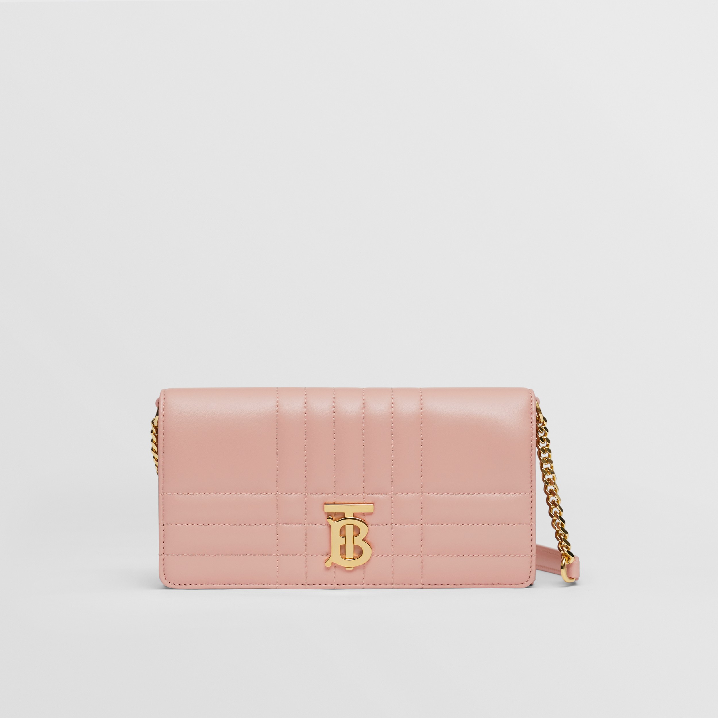 Quilted Leather Lola Wallet with Detachable Strap – Online Exclusive in Dusky Pink - Women | Burberry® Official - 1