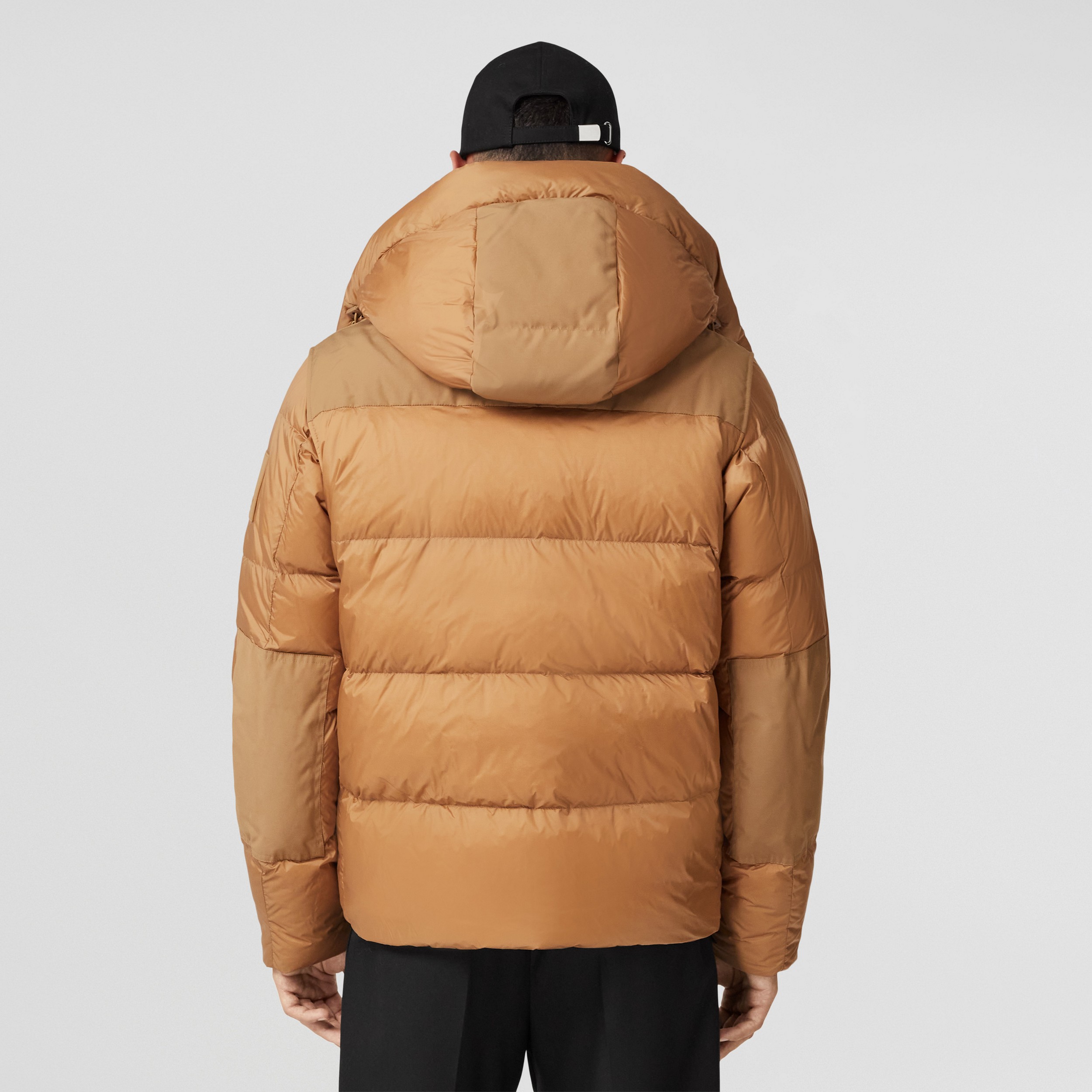 Detachable Sleeve Hooded Puffer Jacket in Warm Honey - Men | Burberry® Official - 3