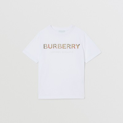 エンブロイダリーロゴ コットンTシャツ (ホワイト) | Burberry®公式サイト