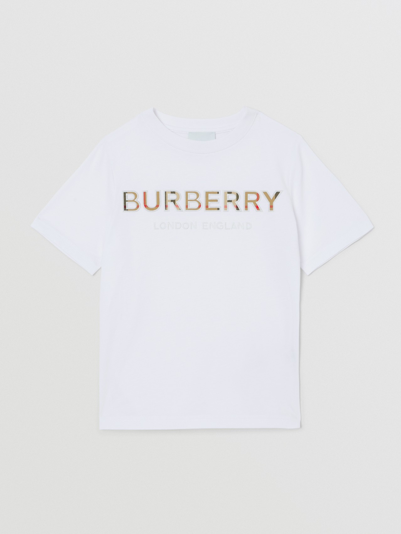 Embroidered Logo Cotton T-shirt in White