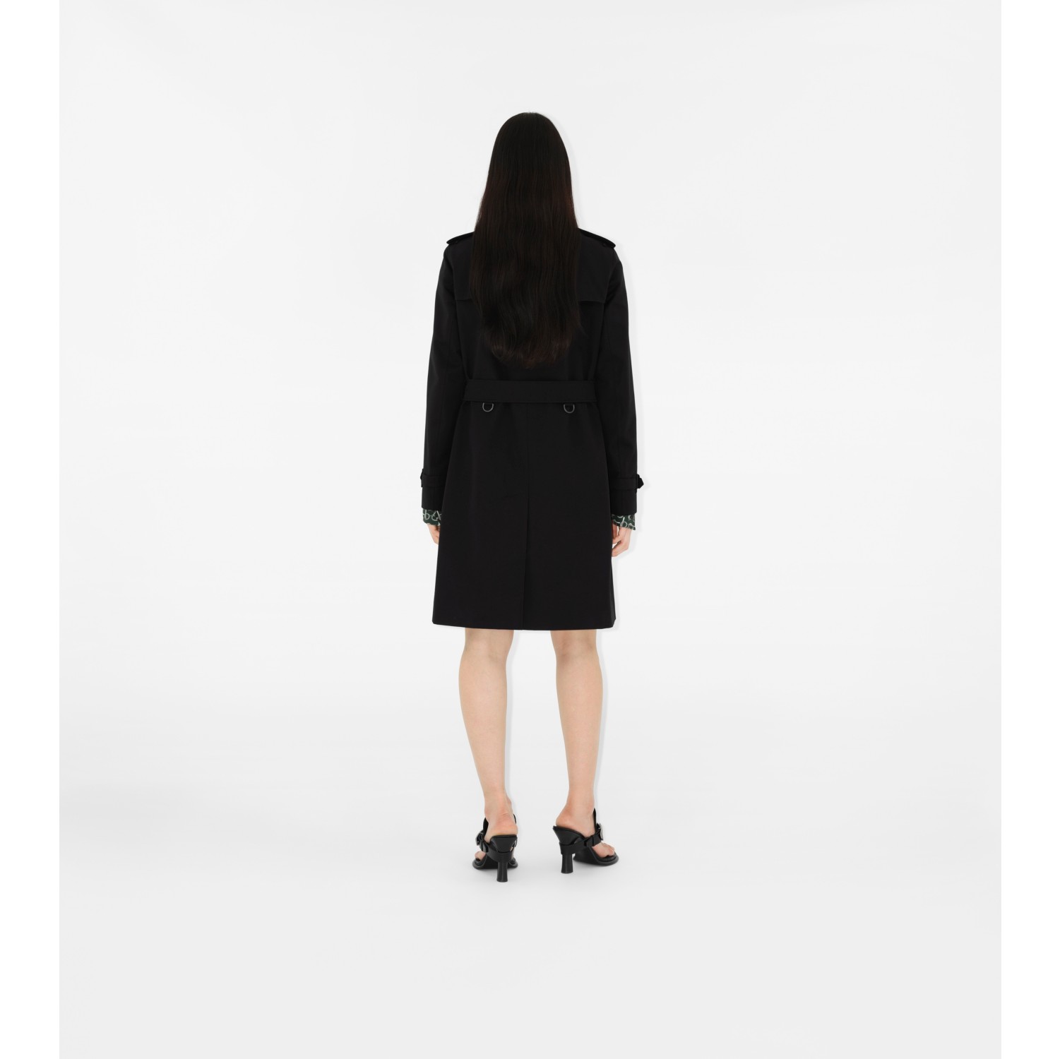 Mid-length Kensington Heritage Trench Coat in Black - Women | Burberry ...