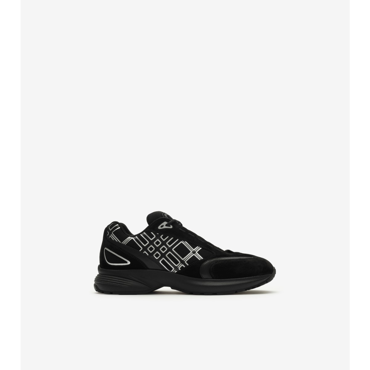  Check Nylon, Suede and Leather Eclipse Sneakers