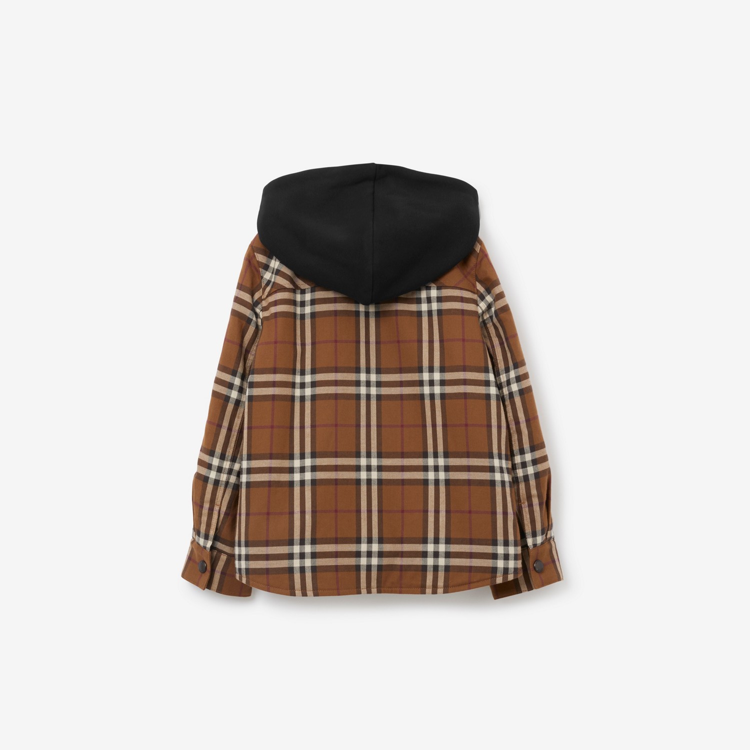 Veste à capuche en coton Check (Bouleau Brun Sombre) | Site officiel Burberry®