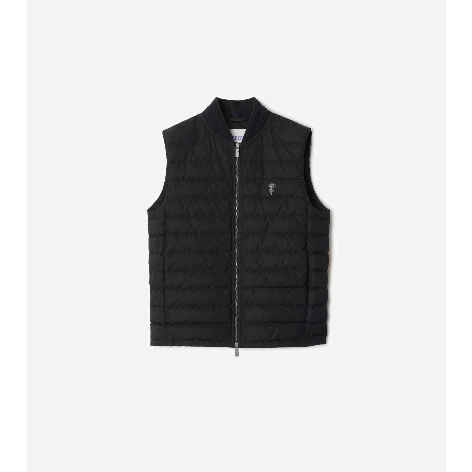 Puffer Gilet in Black Men Nylon Burberry Official