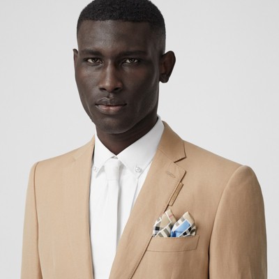 vintage check and logo print silk skinny scarf