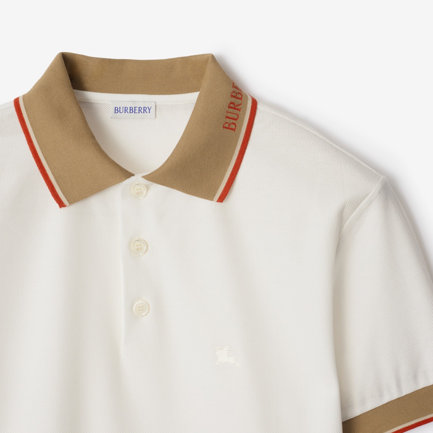 コットン ポロシャツ (チョーク) - メンズ | Burberry®公式サイト コットン ポロシャツ (チョーク) - メンズ | Burberry®公式サイト