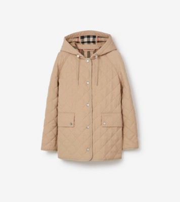 Burberry diamond best sale quilted hooded coat