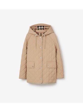 Diamond Quilted Thermoregulated Hooded Jacket in Black - Women | Burberry®  Official
