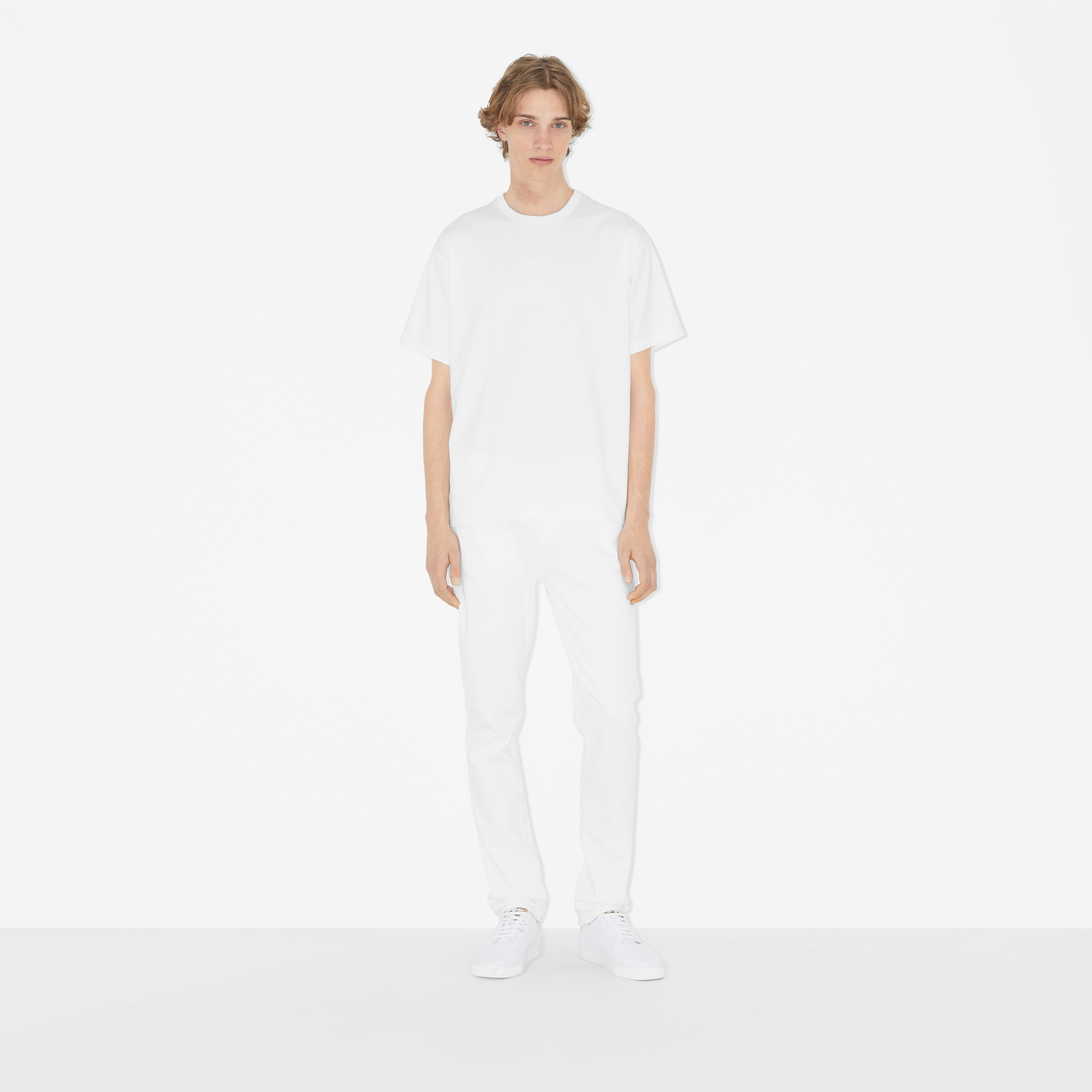Jeans dalla vestibilità slim in denim stretch (Bianco) - Uomo | Sito ufficiale Burberry® - 2