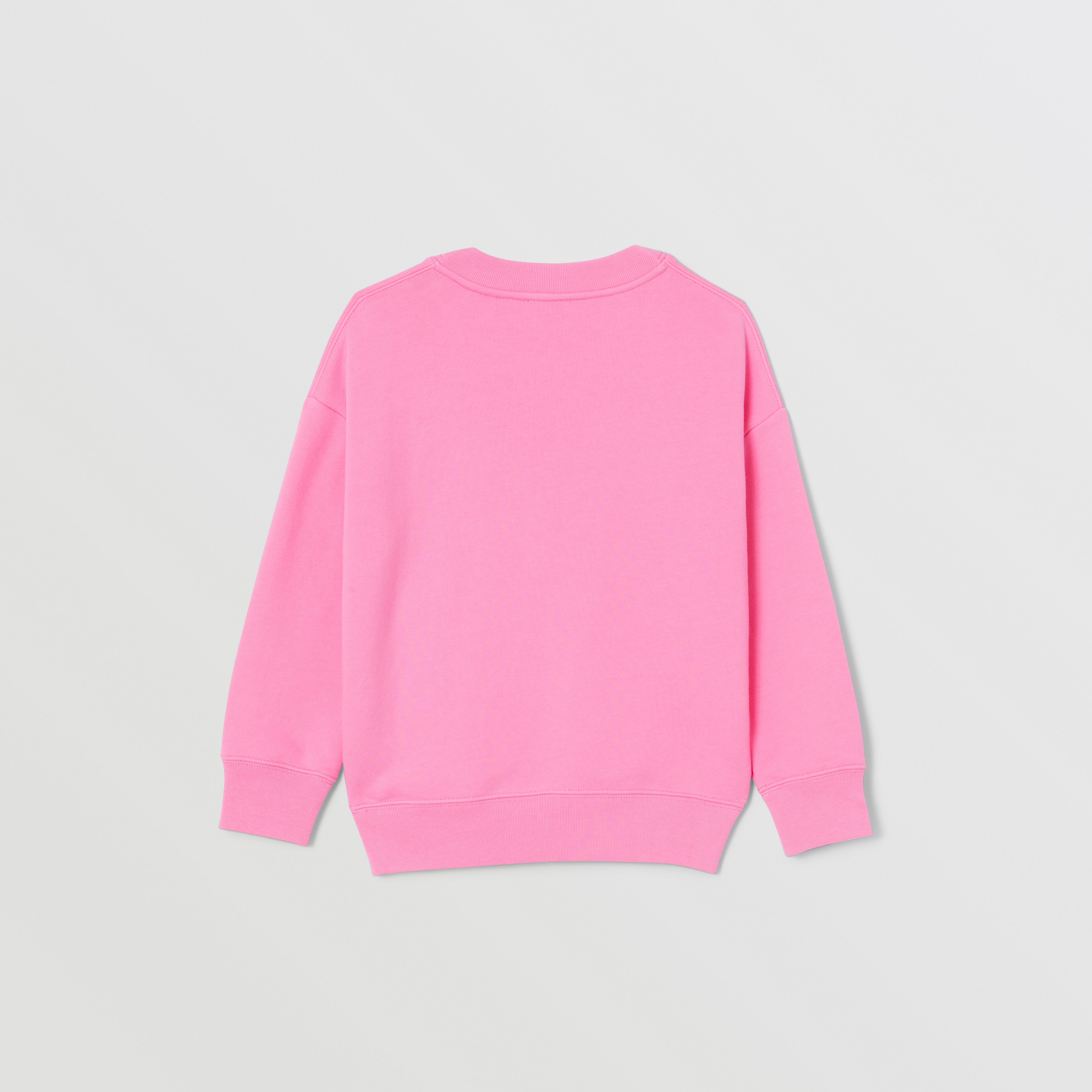 Montage Print Cotton Sweatshirt in Bubblegum Pink - Girl | Burberry® Official - 4