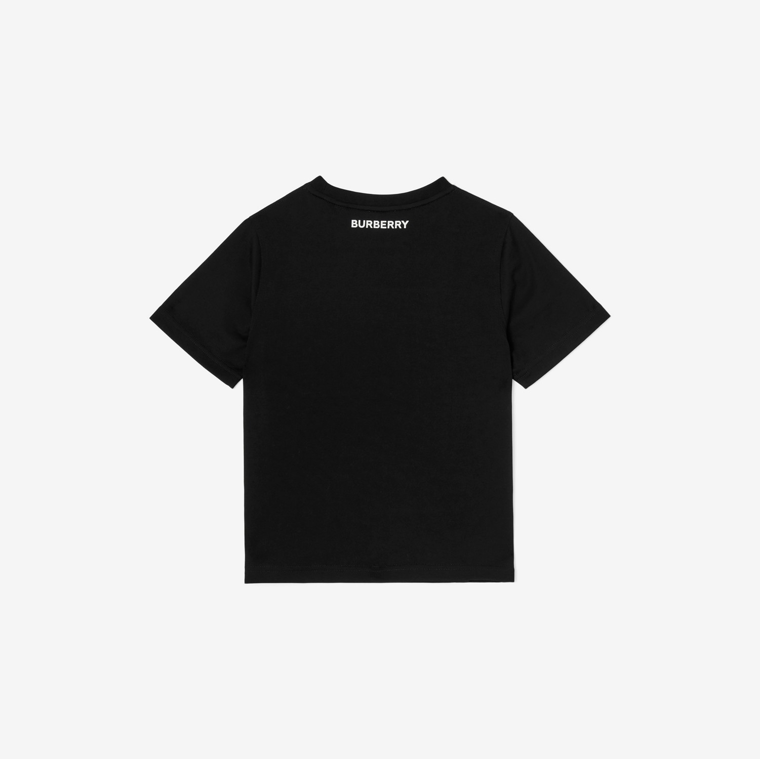 Vintage 格纹裁片棉质 T 恤衫 (黑色) | Burberry® 博柏利官网