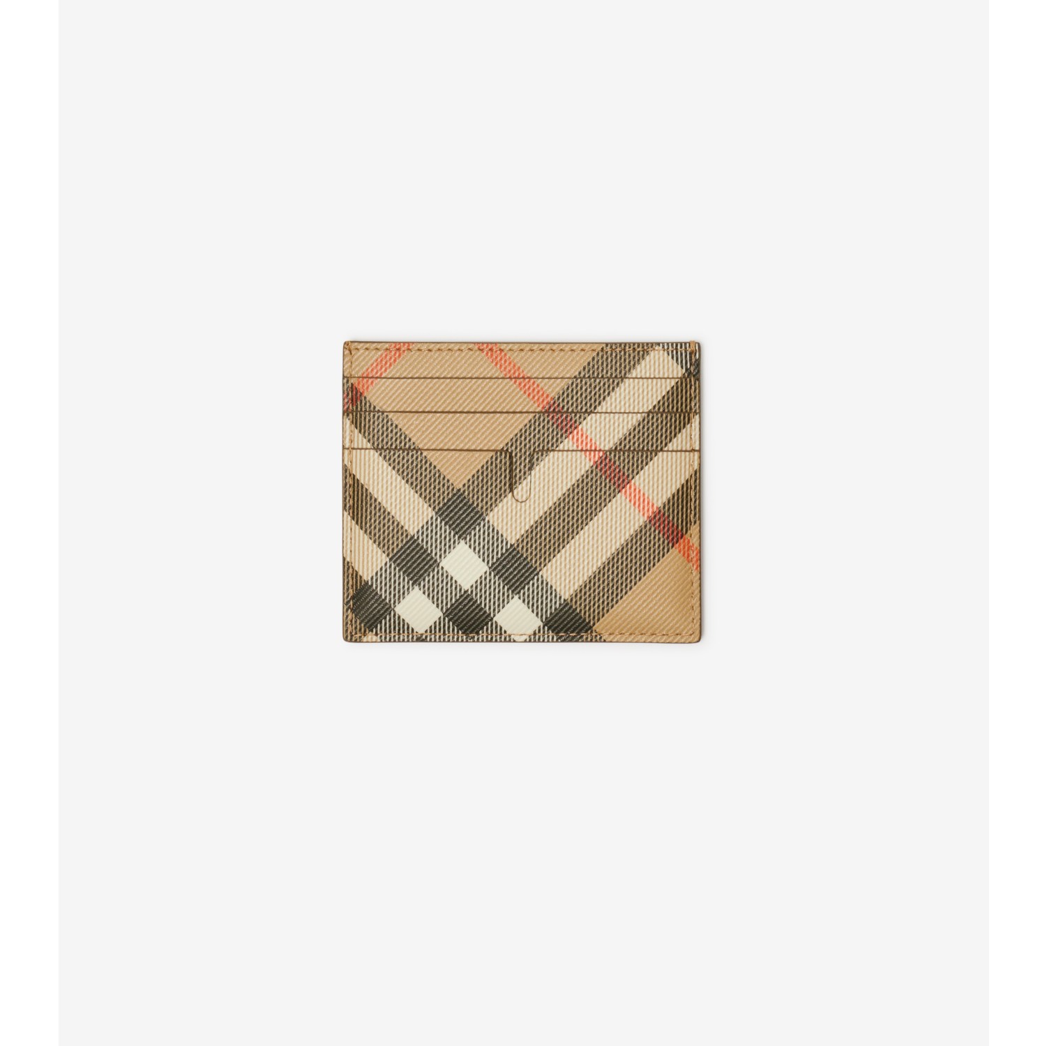 Tall Check Card Case in Sand - Men | Burberry® Official